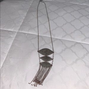 Silver chain with fringe